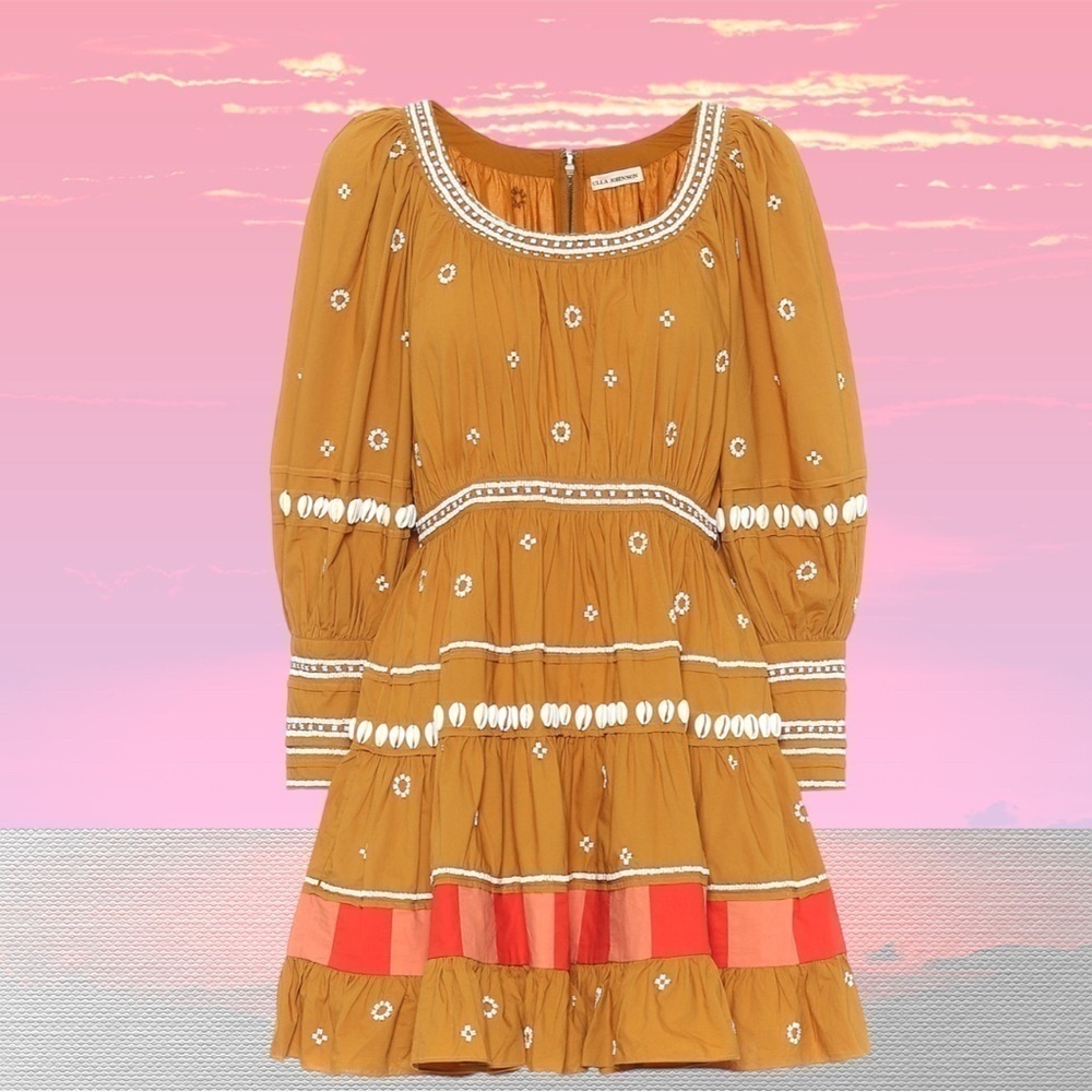 TUCKERNUCK Ulla Johnson yellow mini dress size 2 - Picture 6 of 16